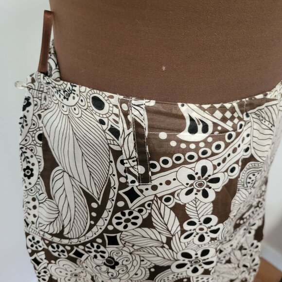 Super cool ATW Claude brown 100% Funky Wide Leg Graphic Pants - Picture 5 of 7